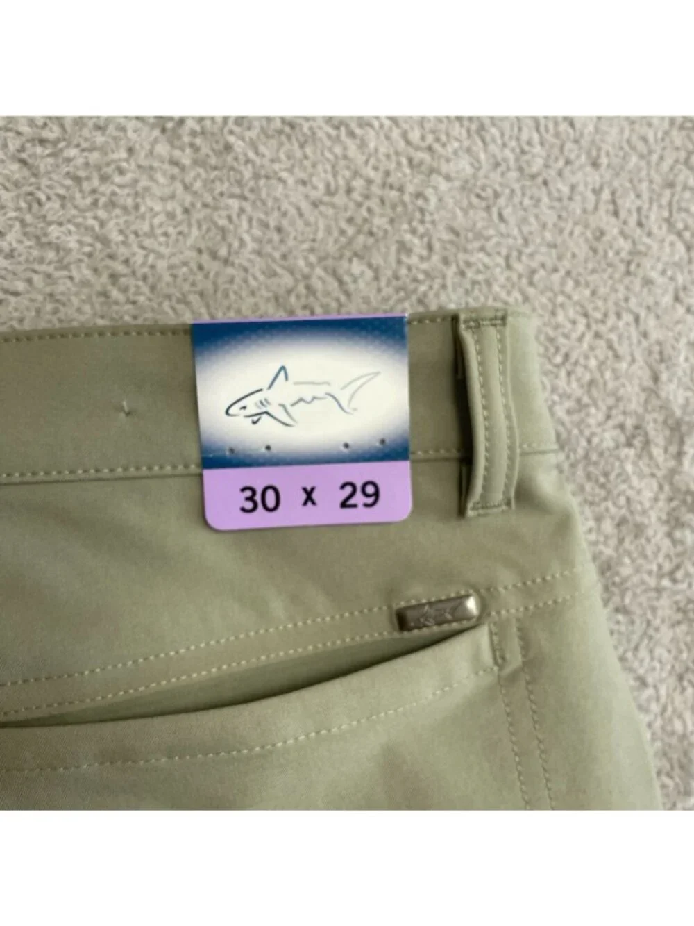 Greg Norman Men's 30x29 Olive Stretch Straight Fit Golf Pants  N1443